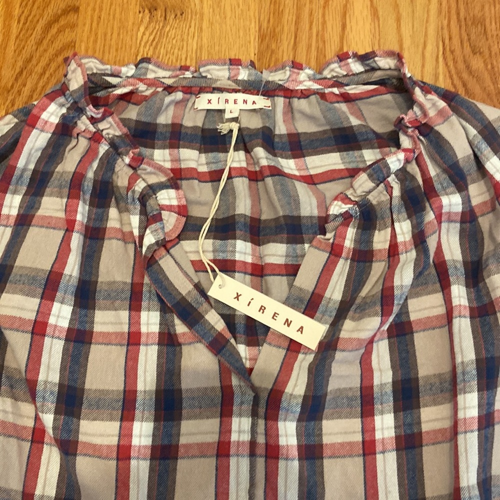 NWT Xirena Juliette flannel top - Picture 4 of 5